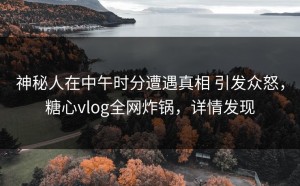 神秘人在中午时分遭遇真相 引发众怒，糖心vlog全网炸锅，详情发现